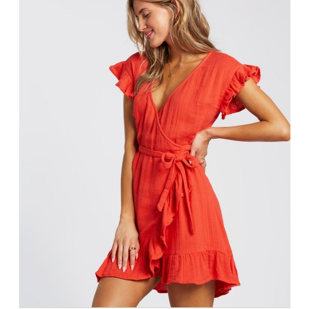 🆕️Billabong Wrap it Up Red Dress XS